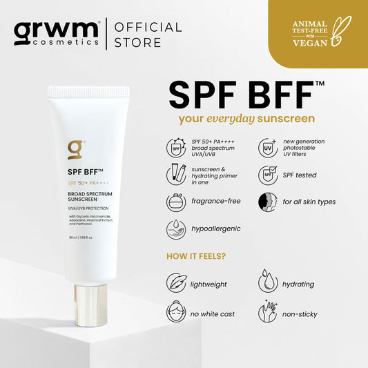 GRWM Cosmetics SPF BFF 50+ PA++++ Sunscreen (Expiry: 10/2026)