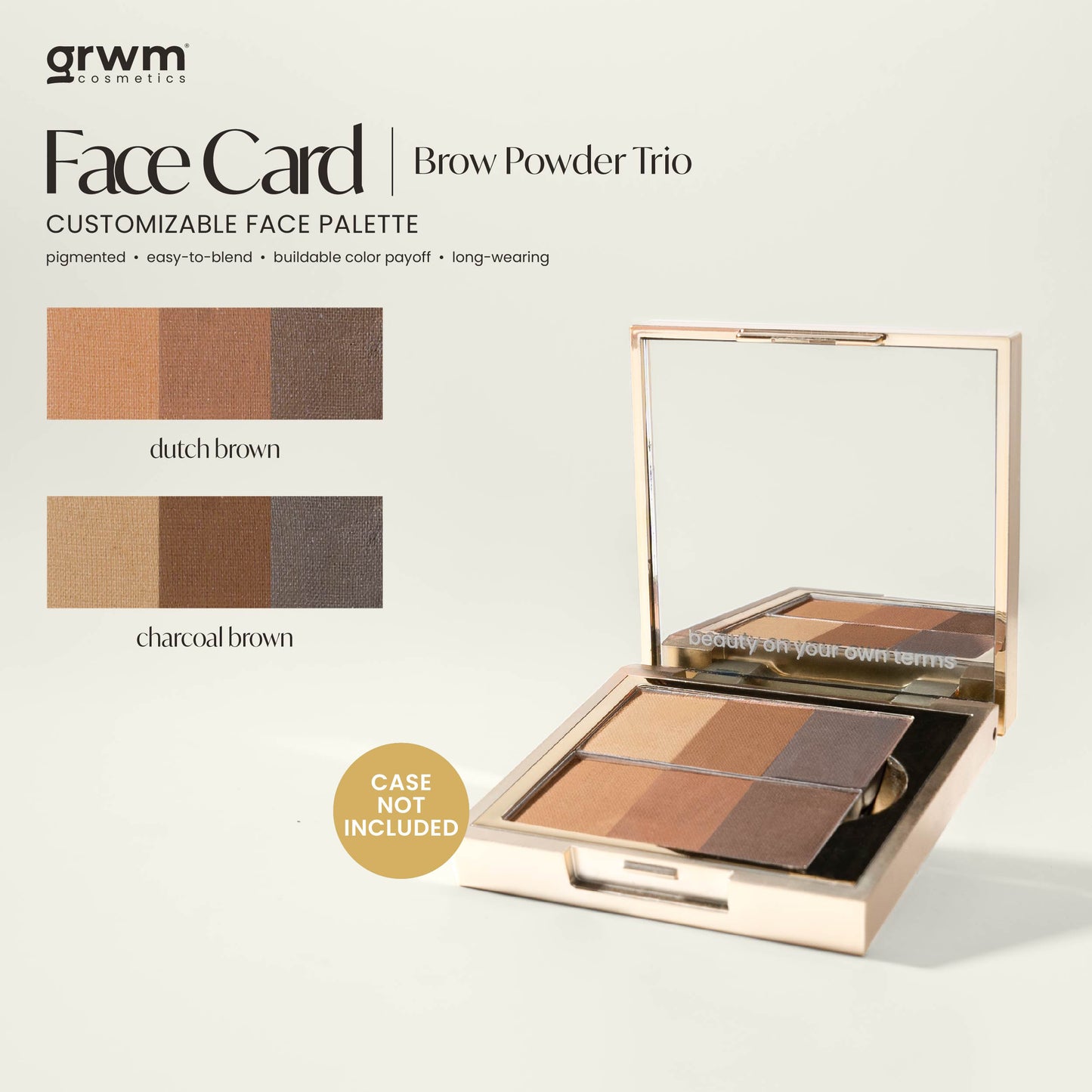 Face Card Brow Powder Trio [CASE NOT INCLUDED]