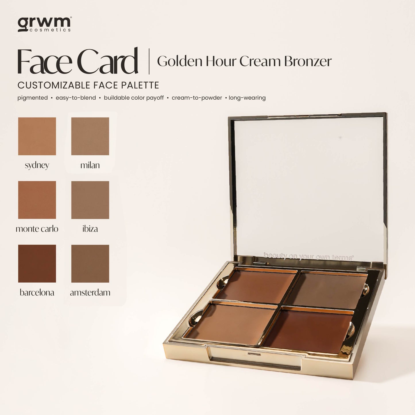 Face Card Golden Hour Cream Bronzer [CASE NOT INCLUDED]