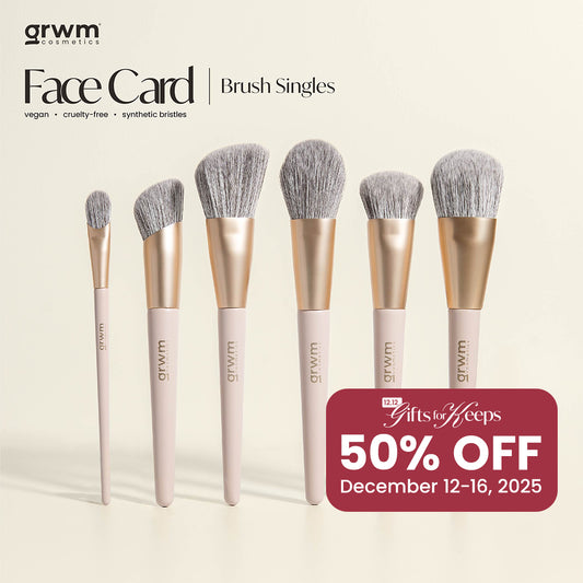 GRWM Cosmetics Face Card Brush Singles Collection