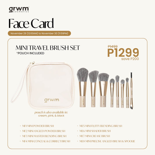 Face Card Mini Travel Brush Set