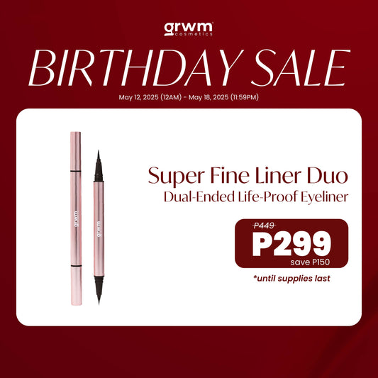 GRWM Cosmetics Super Fine Liner Duo - Dual-Ended Life-Proof Eyeliner