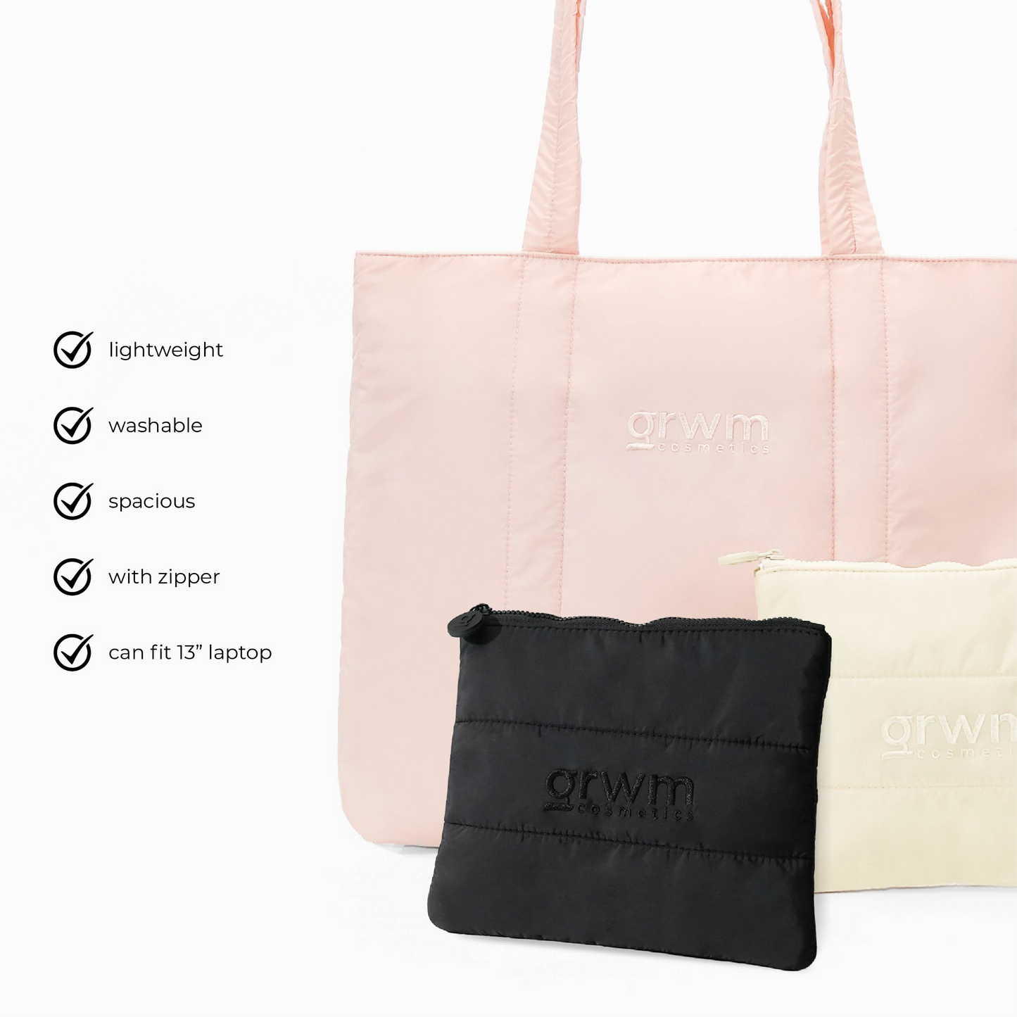 Goal-getter's Puffy Tote & Puffy Pouch