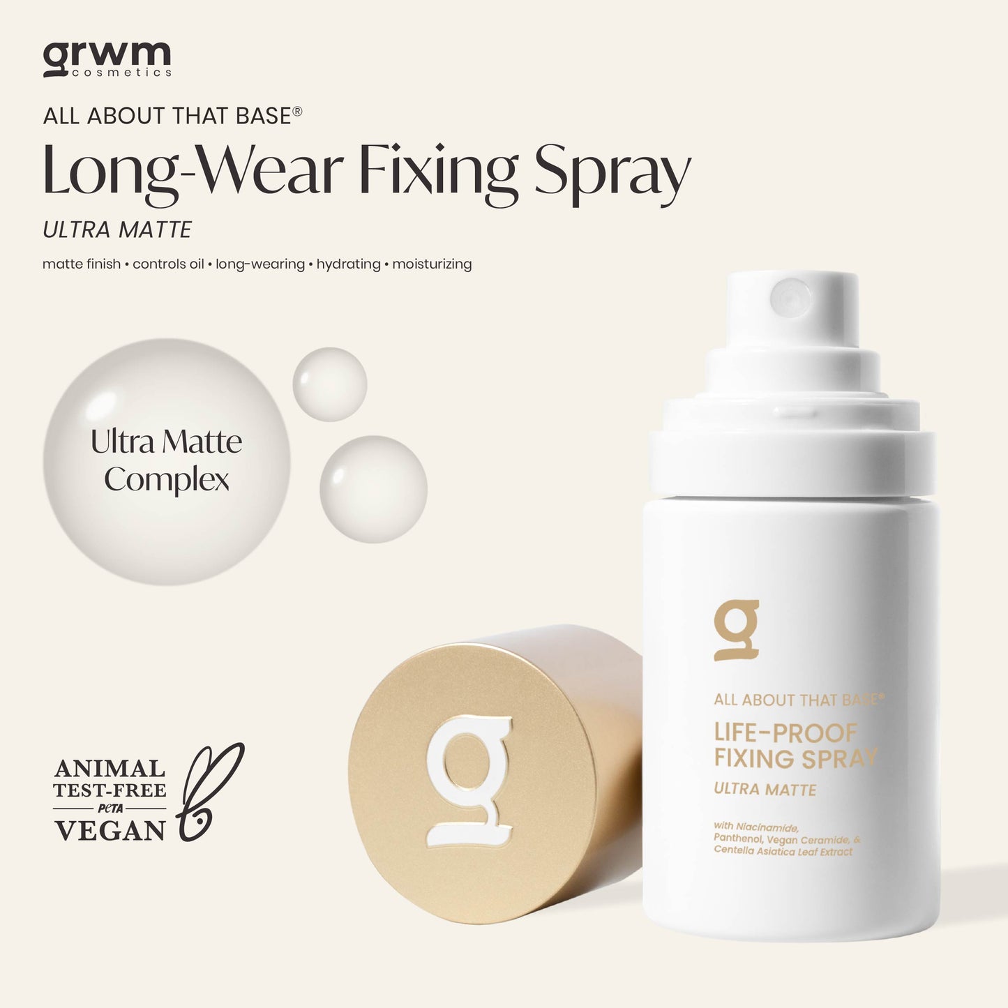 GRWM Cosmetics Long-Wear Ultra Matte Fixing Spray