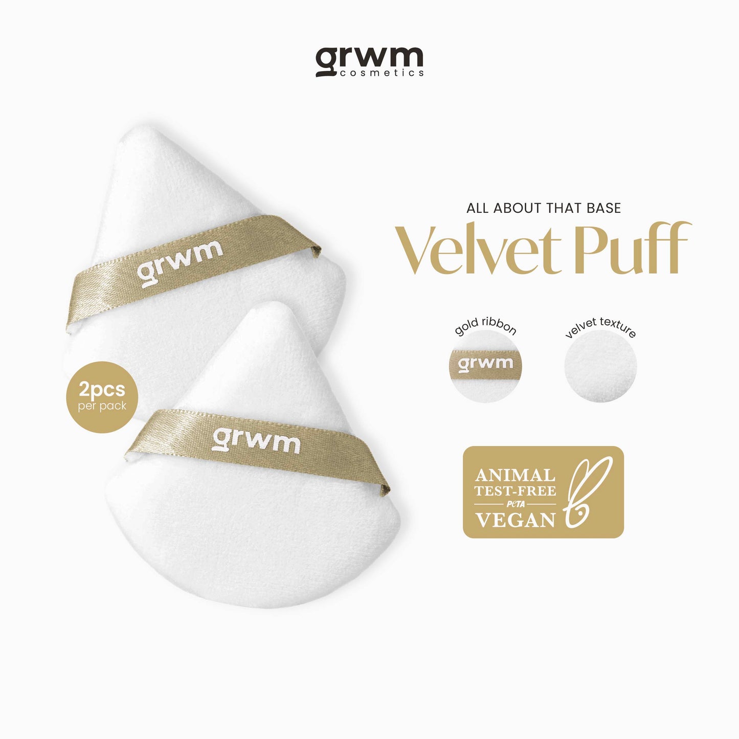 GRWM Cosmetics All About that Base Velvet Puff