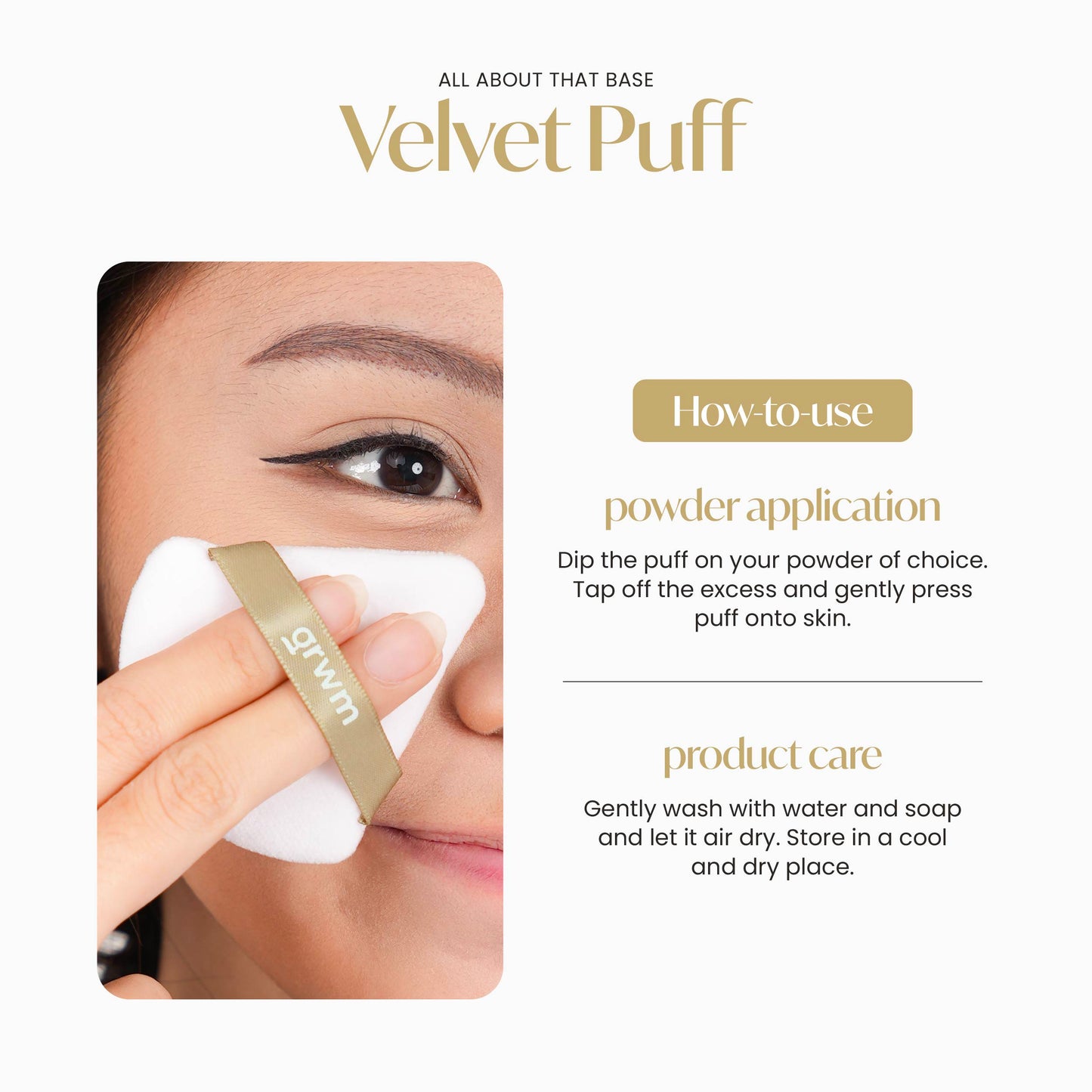 GRWM Cosmetics All About that Base Velvet Puff