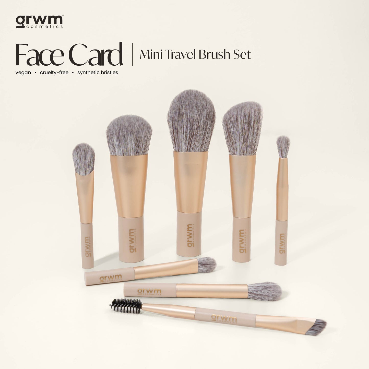 Face Card Mini Travel Brush Set