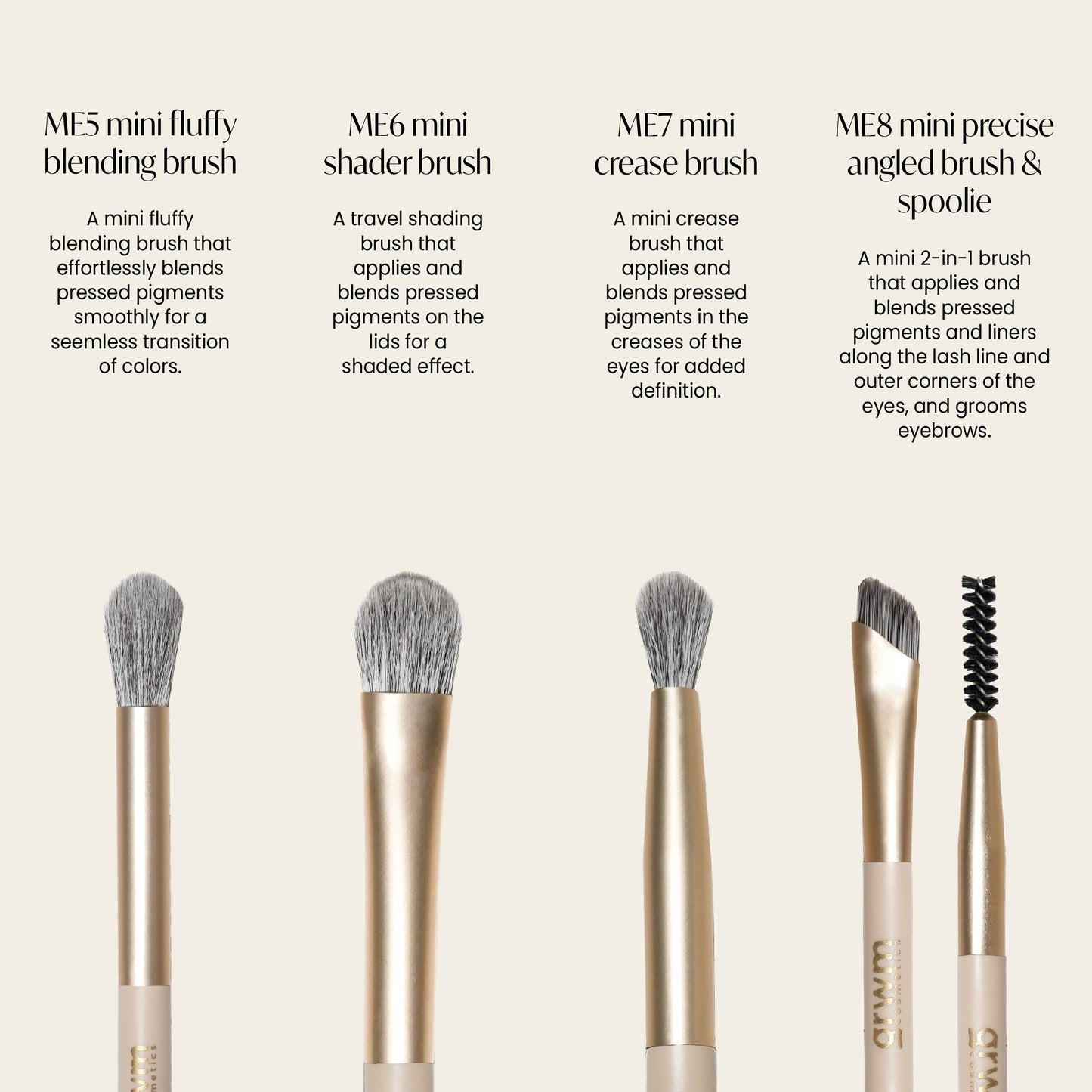 Face Card Mini Travel Brush Set