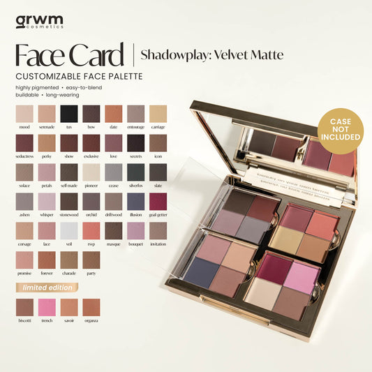 GRWM Cosmetics Face Card Shadowplay - Velvet Matte Eyeshadow [CASE NOT INCLUDED]