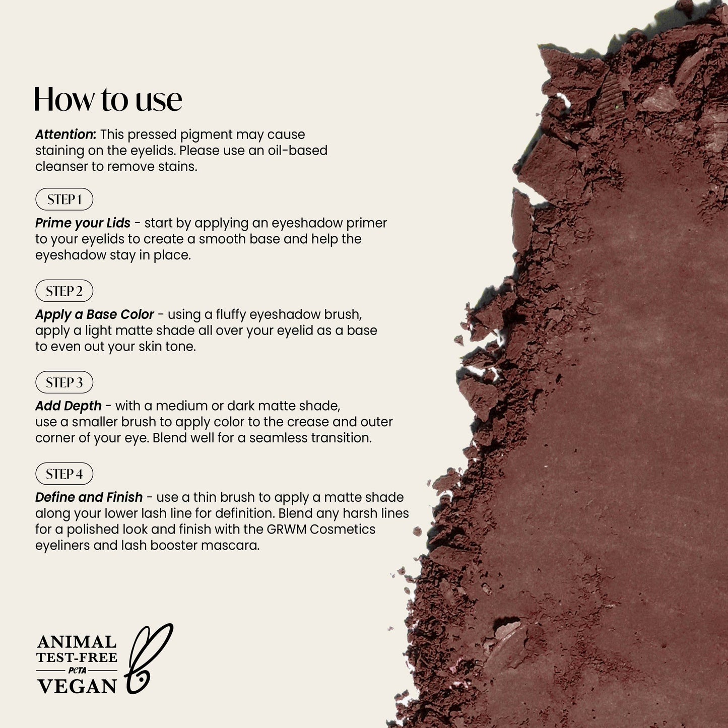 GRWM Cosmetics Face Card Shadowplay - Velvet Matte Eyeshadow [CASE NOT INCLUDED]