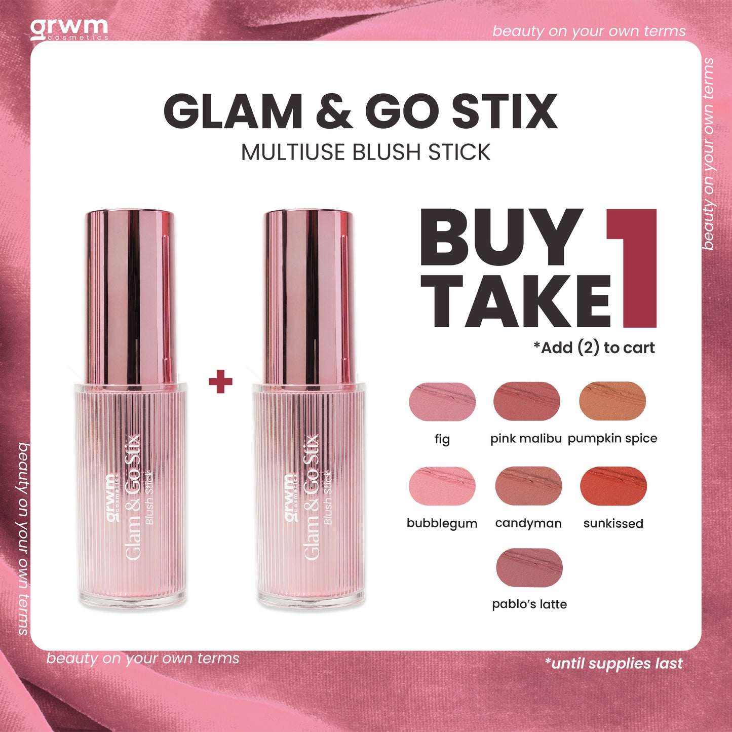 GRWM Cosmetics Glam & Go Stix Multiuse - Blush Stick
