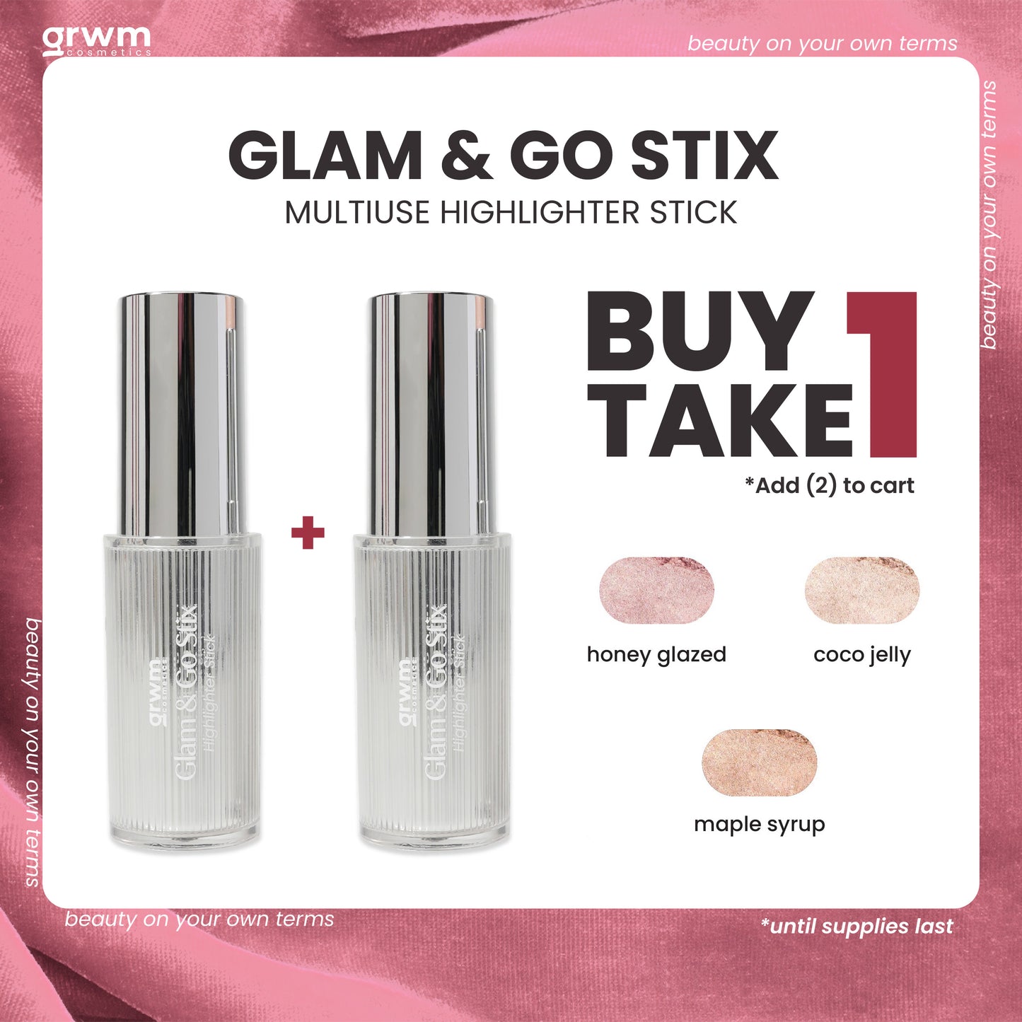 GRWM Cosmetics Glam & Go Stix Multiuse - Highlighter Stick