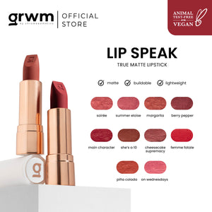 GRWM Cosmetics Lip Speak - True Matte Lipstick