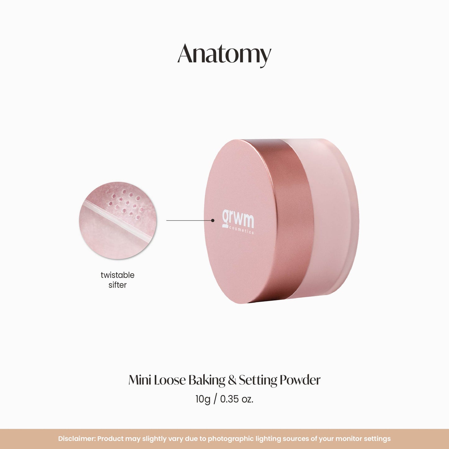 GRWM Cosmetics Powder Rush - MINI Loose Baking and Setting Powder
