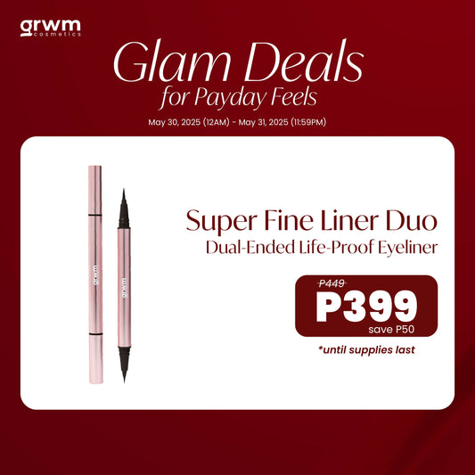 GRWM Cosmetics Super Fine Liner Duo - Dual-Ended Life-Proof Eyeliner