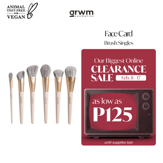 GRWM Cosmetics Face Card Brush Singles Collection