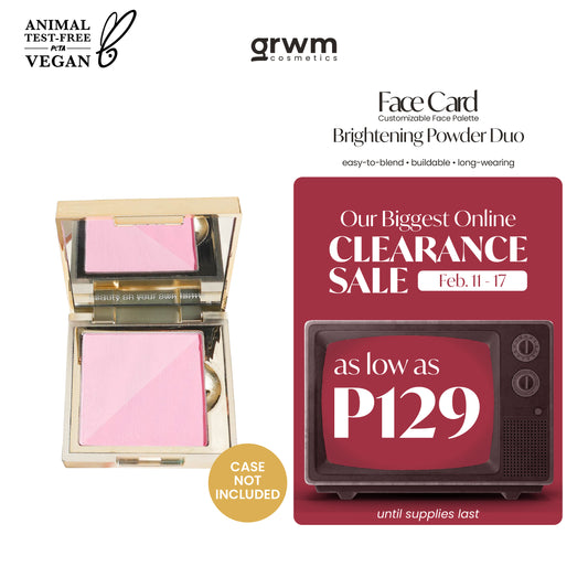 GRWM Cosmetics Face Card Brightening Powder Duo [CASE NOT INCLUDED]