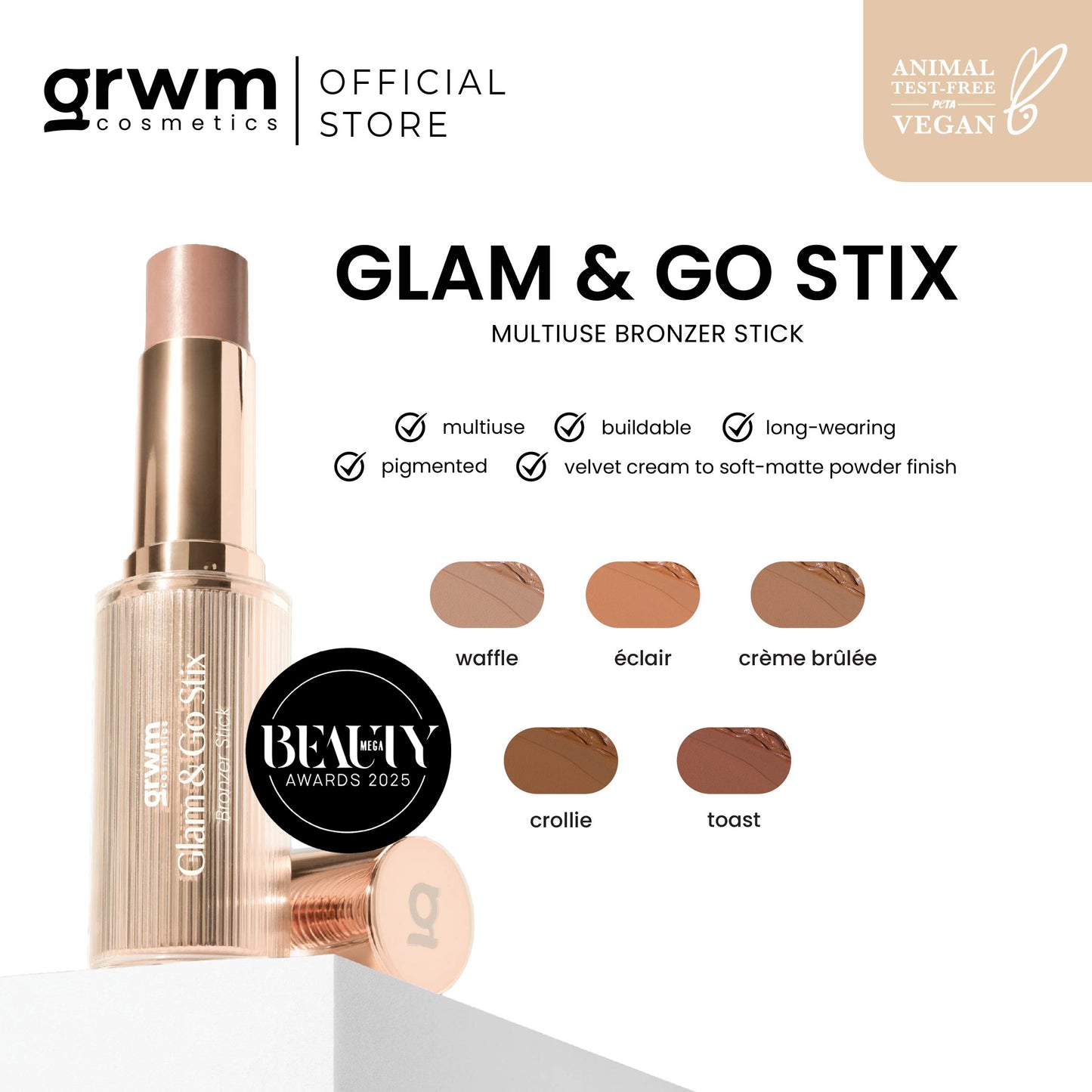 GRWM Cosmetics Glam & Go Stix Multiuse - Bronzer Stick