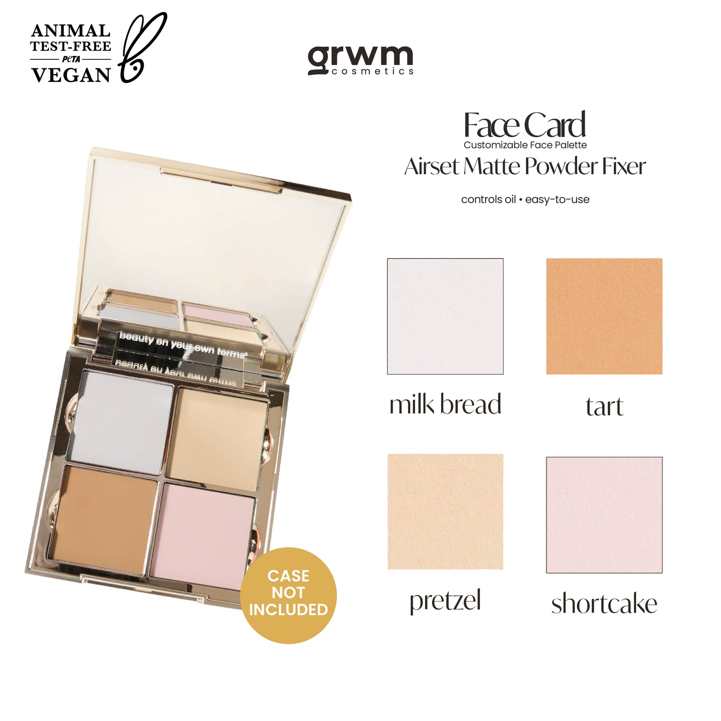 GRWM Cosmetics Face Card Airset Matte Powder Fixer [CASE NOT INCLUDED]