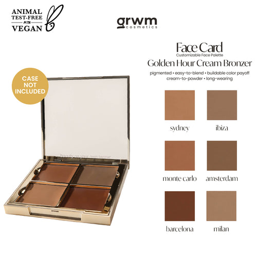 GRWM Cosmetics Face Card Golden Hour Cream Bronzer [CASE NOT INCLUDED]