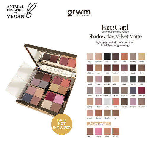 GRWM Cosmetics Face Card Shadowplay - Velvet Matte Eyeshadow [CASE NOT INCLUDED]