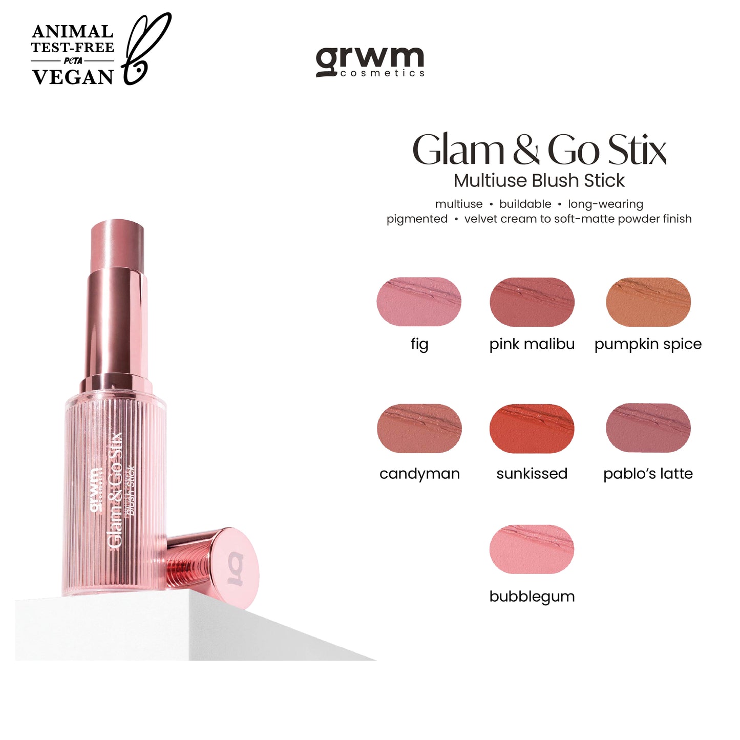 GRWM Cosmetics Glam & Go Stix Multiuse - Blush Stick