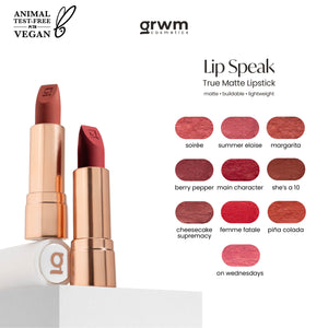 GRWM Cosmetics Lip Speak - True Matte Lipstick