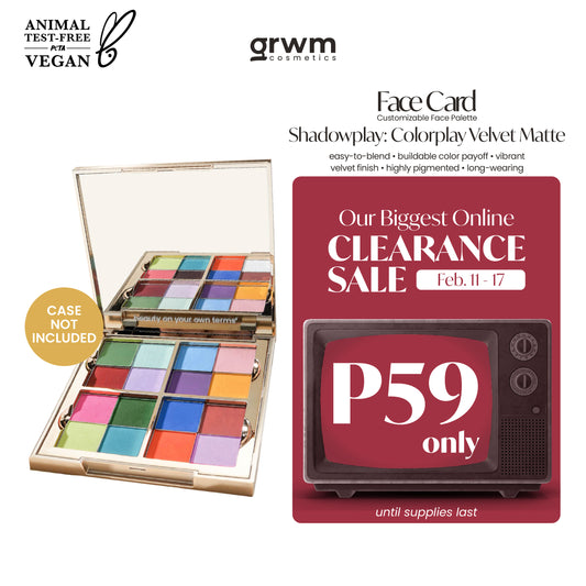 GRWM Cosmetics Face Card Shadowplay - Colorplay Velvet Matte Eyeshadow  [CASE NOT INCLUDED]