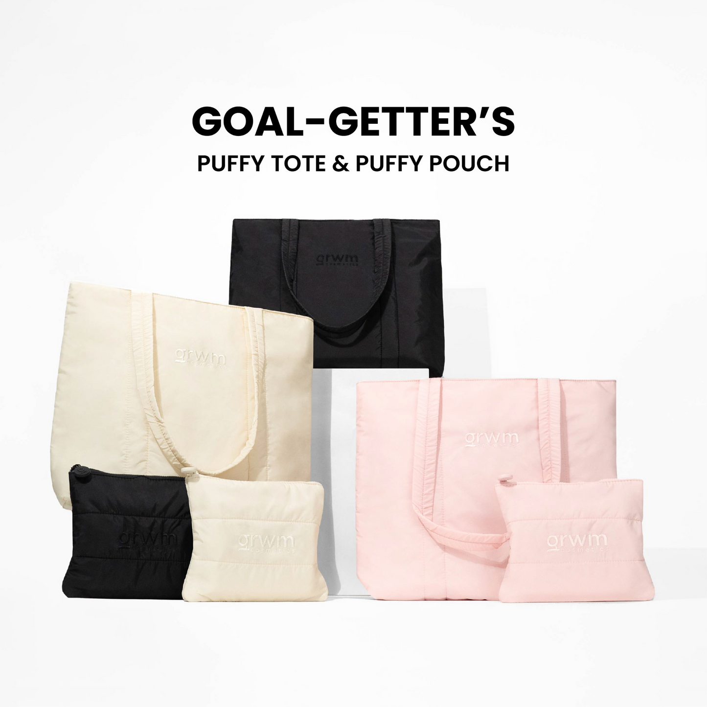 Goal-getter's Puffy Tote & Puffy Pouch