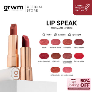 GRWM Cosmetics Lip Speak - True Matte Lipstick