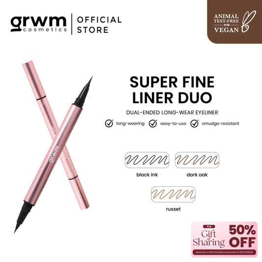 GRWM Cosmetics Super Fine Liner Duo - Dual-Ended Eyeliner