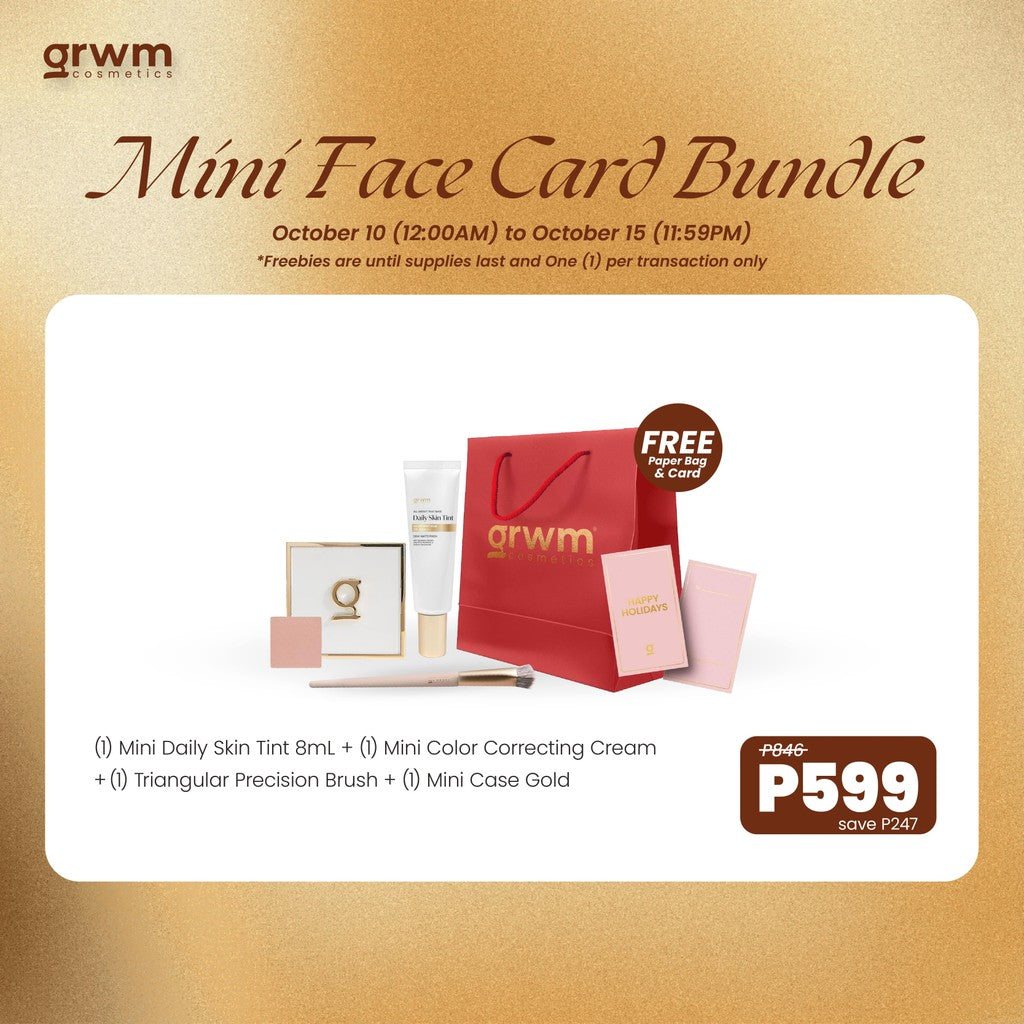 [10.10 Bundle] GRWM Cosmetics Mini Face Card Bundle - Mini Daily Skin Tint+FC Mini C.Correcting +Set