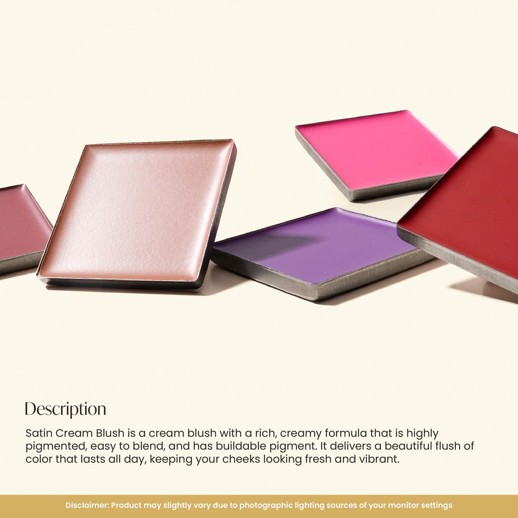 GRWM Cosmetics Face Card Satin Cream Blush with Free Mini Case