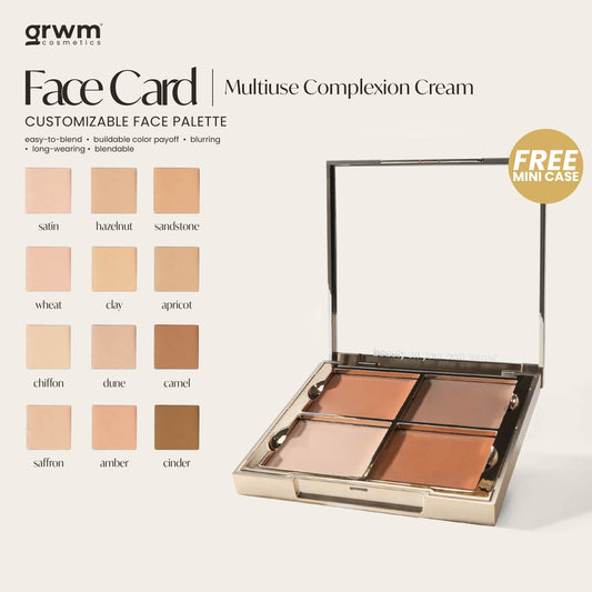 GRWM Cosmetics Face Card Multiuse Complexion Cream  with Free Mini Case