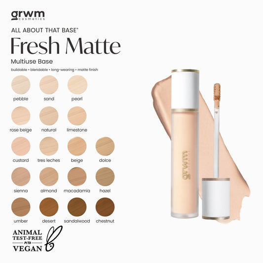 GRWM Cosmetics Fresh Matte Multiuse Base - Skin Tone Shades